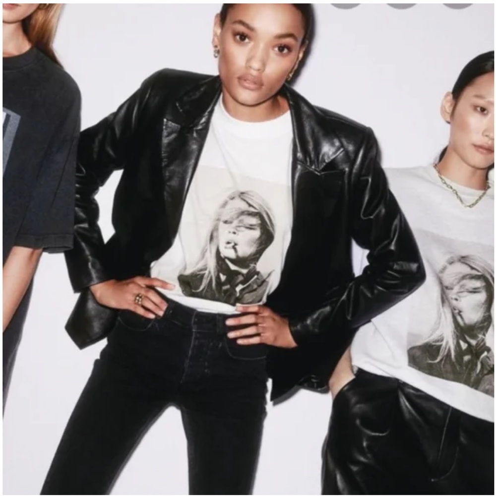 Anine Bing Ida Tee AB x Terry O’Neil—Brigitte Bardot Organic White Tee Large - Picture 8 of 12